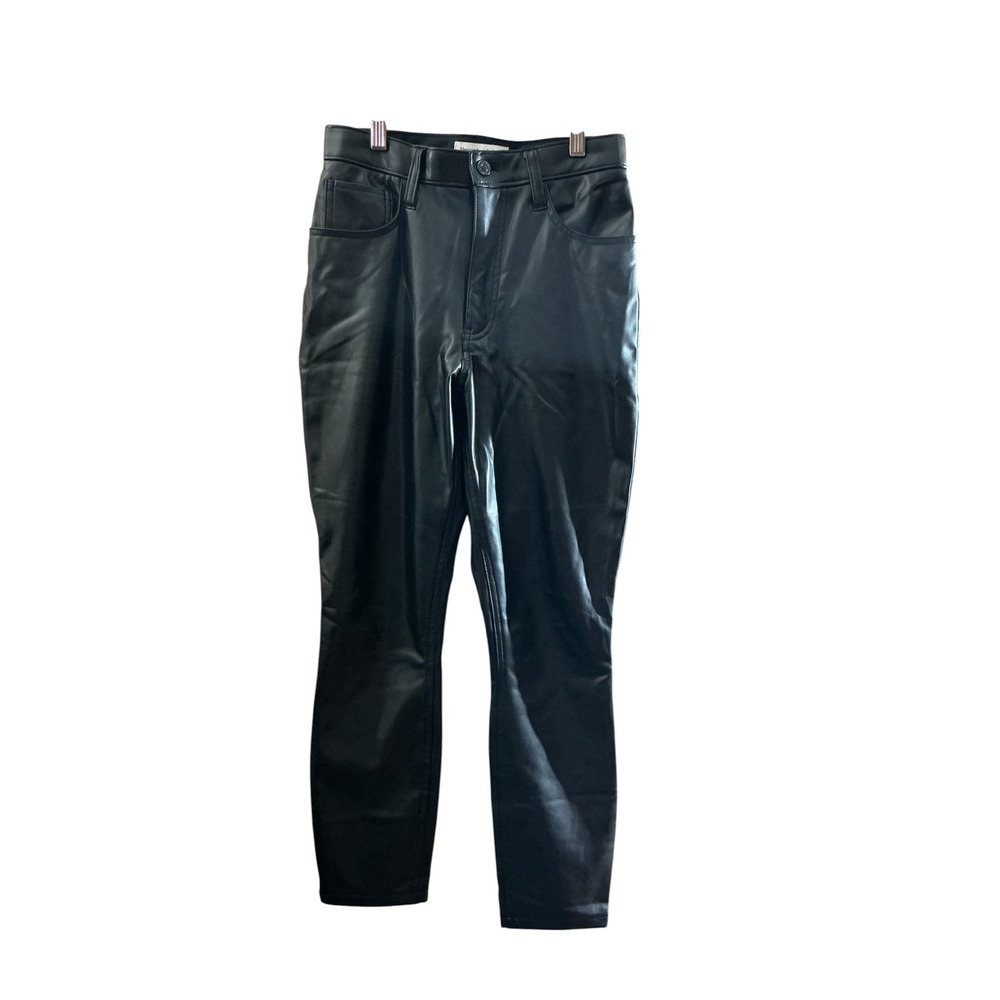 Abercrombie & Fitch The Skinny High Rise Black Faux Leather Pants Size 26